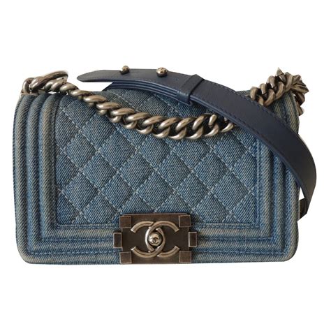 chanel denim boy bag price|Chanel denim shopping bag.